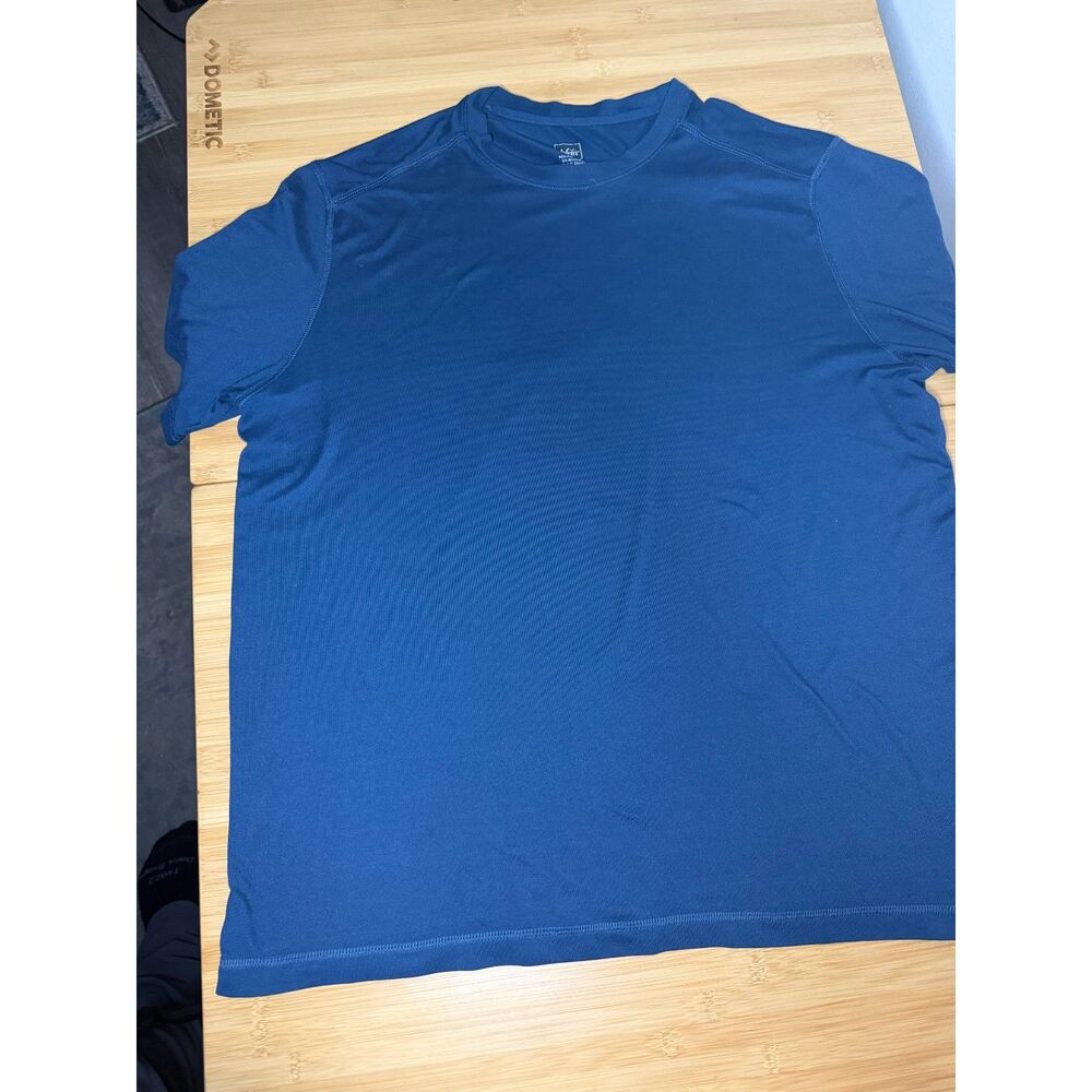 REI Co-op Men's Size L Blue Performance Tech T-Shirt Short Sleeve Athletic